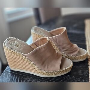 Vince Camuto Tan Wedge Sandals